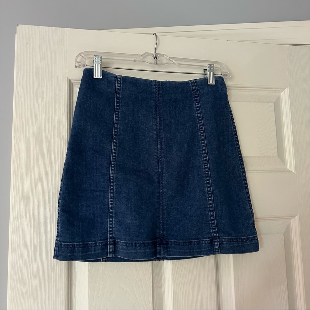Free People Modern Femme denim mini skirt